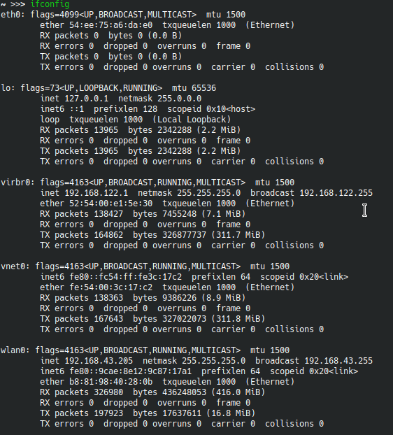 ifconfig